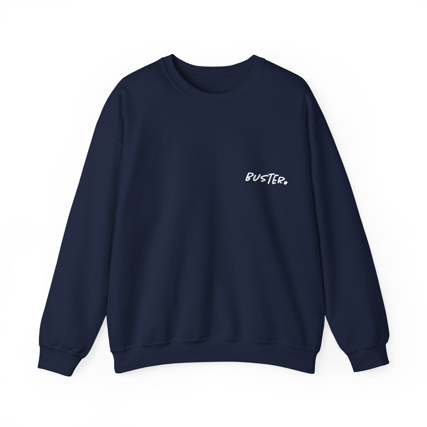 double sided white logo sweater