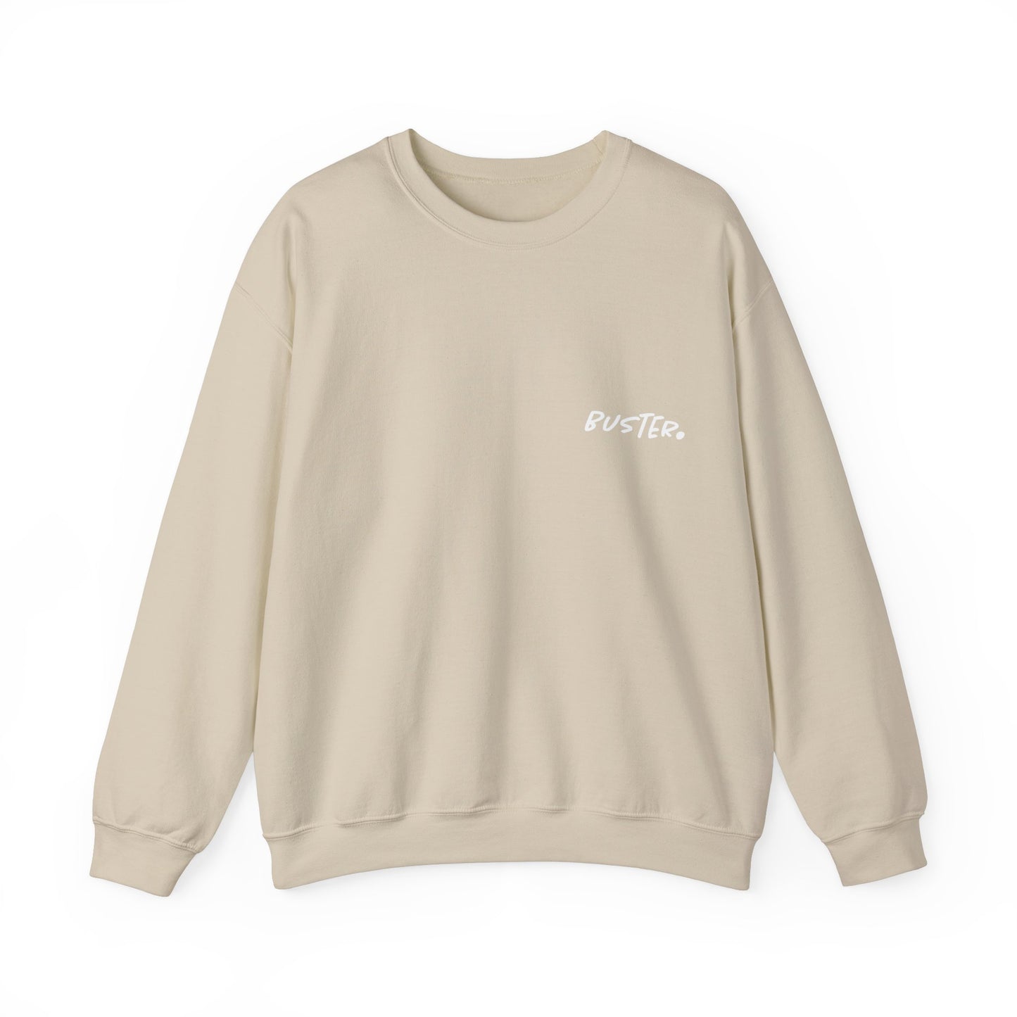 double sided white logo sweater