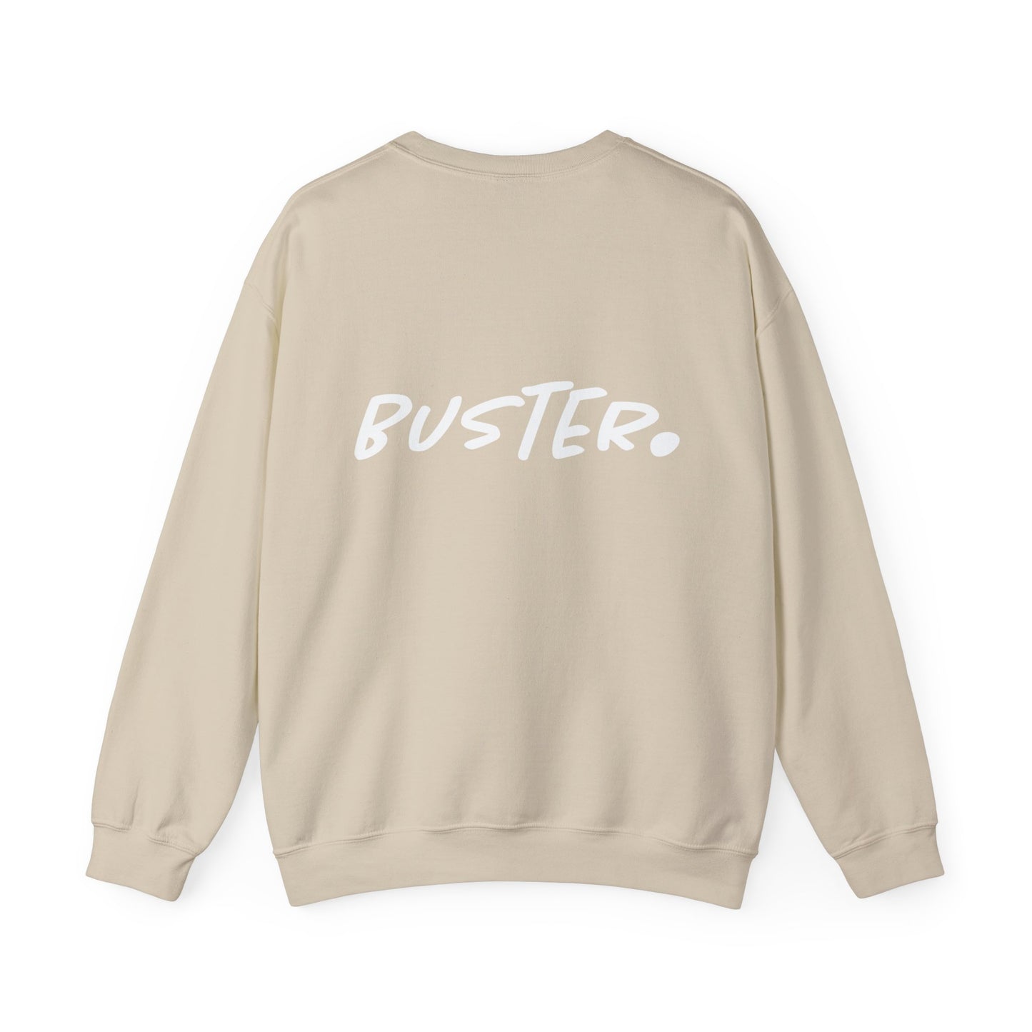 double sided white logo sweater