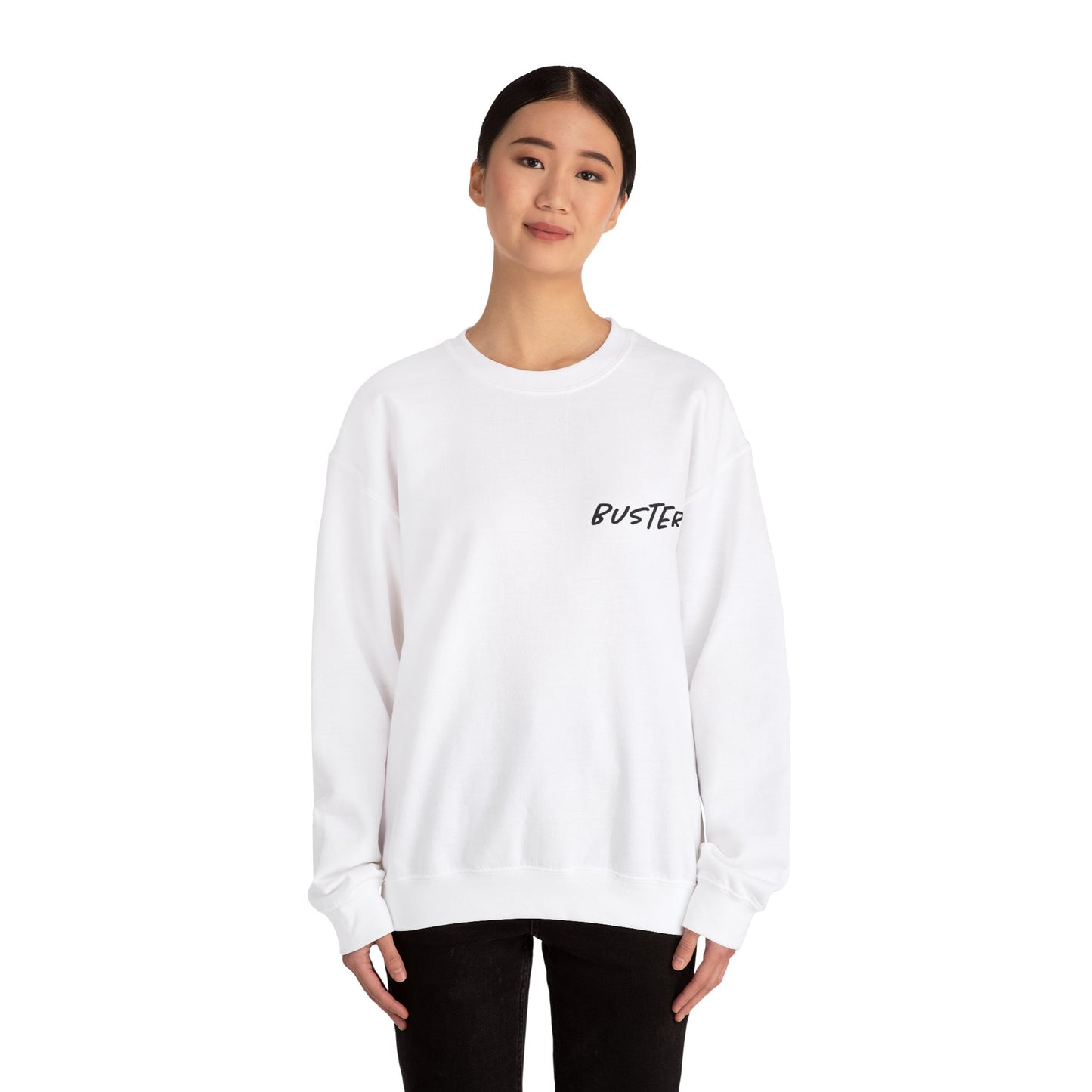 double sided white logo-sweater