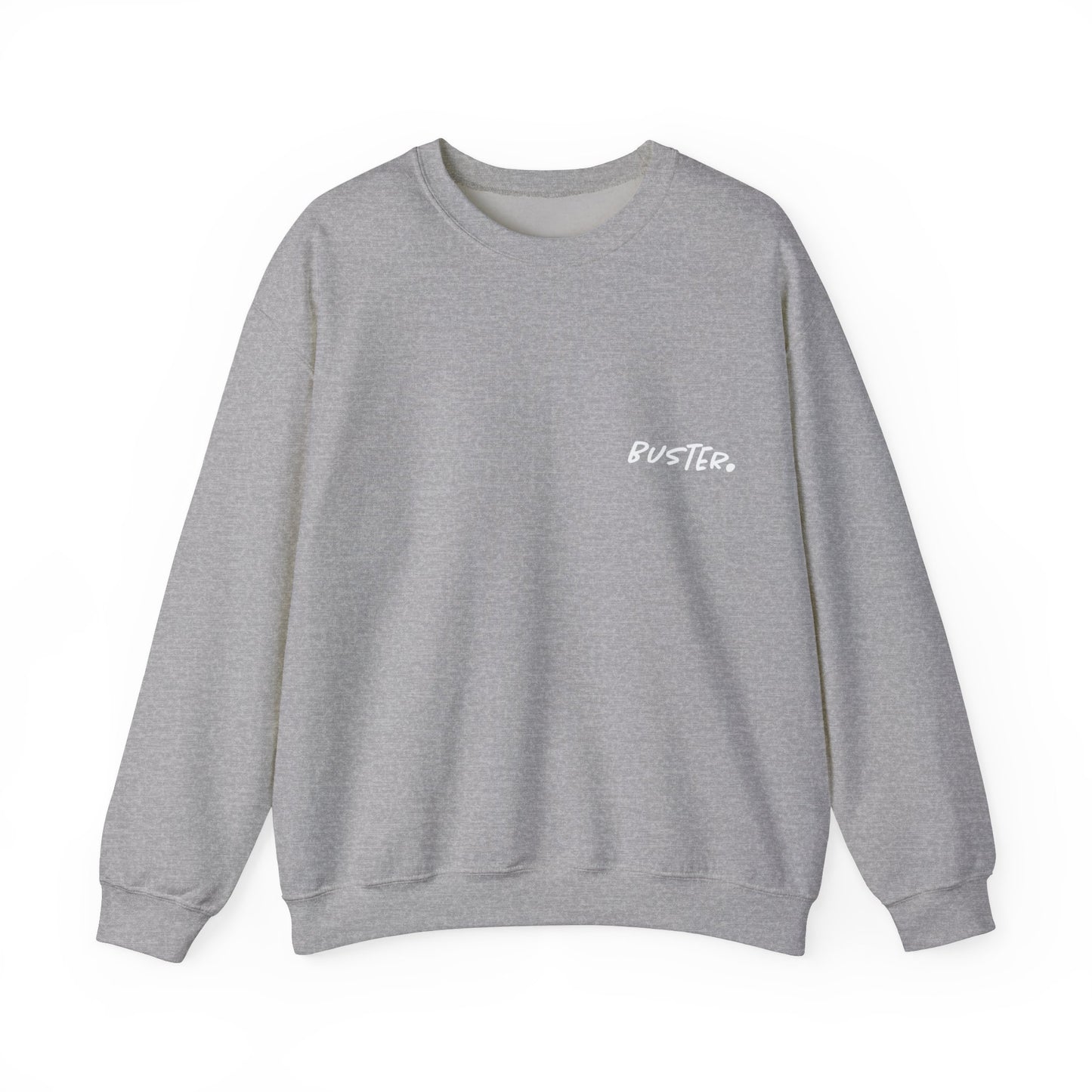 double sided white logo sweater